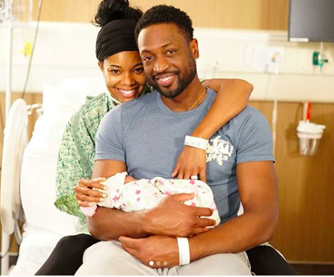 Gabrielle Union and husband Dwyane Wade recently welcomed their first child via surrogate. See their first baby photos! - BabyNames.com Celebrity Baby Blog