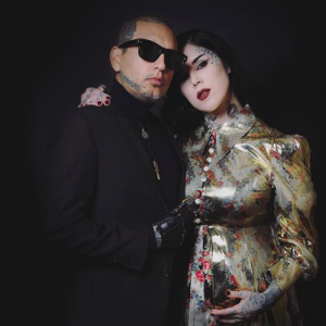 Kat Von D and husband Leafar Seyer recently welcomed a baby boy. See their cute baby announcement. - BabyNames.com Celebrity Baby Blog