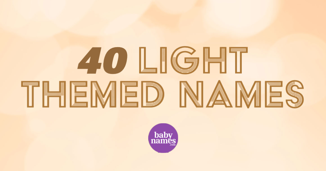 The image has the title 40 light themed names.