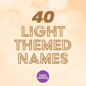 The image has the title 40 light themed names.
