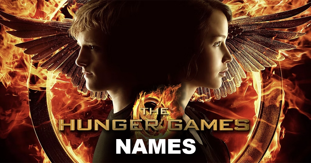 Hunger Games Names with two faces looking in the opposite directions
