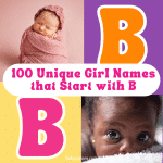 100 Unique Baby Girl Names that start with B