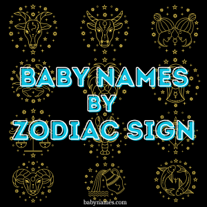 Baby Names by Zodiac Sign - with astrological symbols