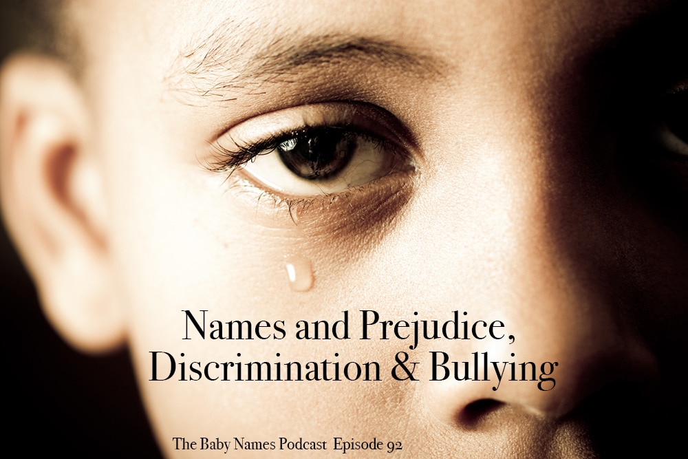 Names and Prejudice, Discrimination, and Bullying - with crying black child face