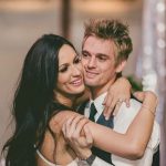 Angel hugging Aaron Carter at an event